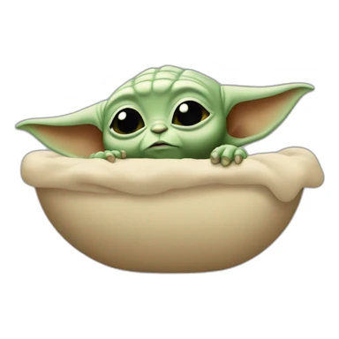 Bébé Yoda qui dort sticker
