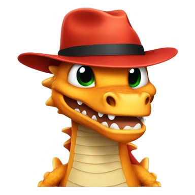 dragon with fedora sticker