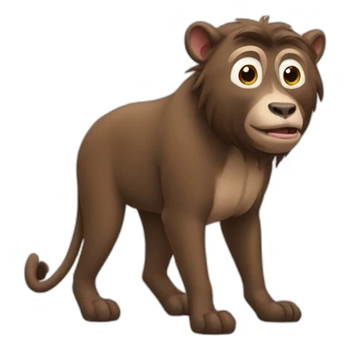 sanglier sur un singe sticker