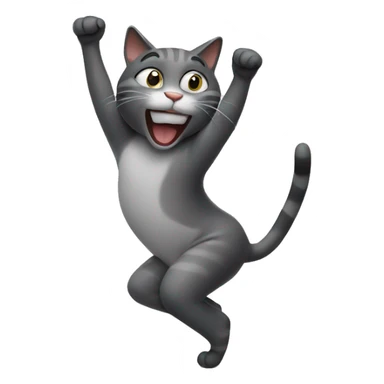 cat dancing with his butt sticker