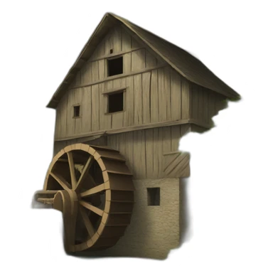 the children saw a water mill sticker