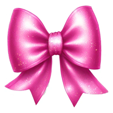 Sparkly pink bow sticker