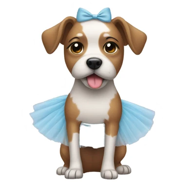 Dog wearing a tutu sticker