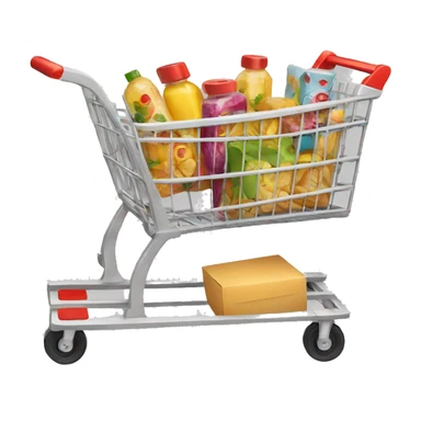 Cart full of products sticker