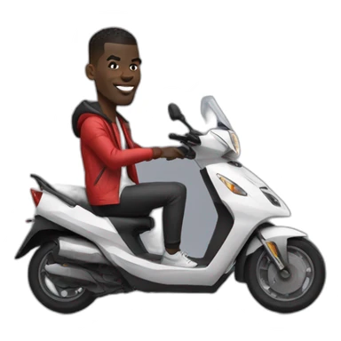 Paul Pogba en scooter  sticker