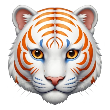 Tiger White oye blue sticker