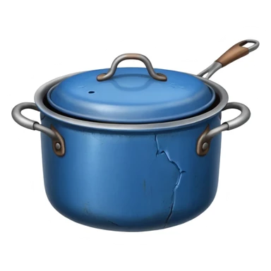 cooking pot blue  sticker