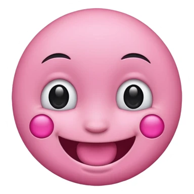 Pink emoji with piercings sticker