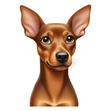 caramel pinscher with white paws sticker
