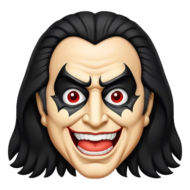 Gene Simmons kiss happy face sticker