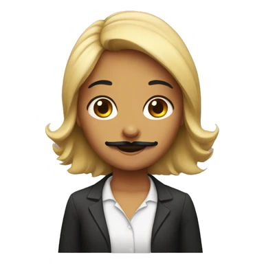 Mustach girl sticker