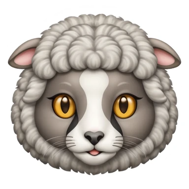 A sheep and cat hybrid  sticker