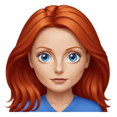 Geri Halliwell with blue eyes, long red hair sticker