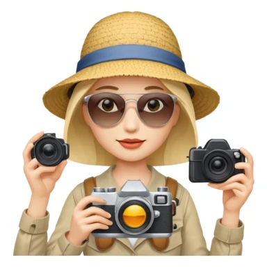 city tourist with camera sticker