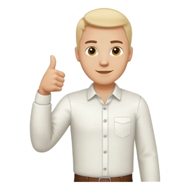 ligth man giving thumbs up full body sticker