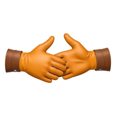handshake between 2 gloved hands sticker