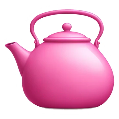 Pink teapot on pink oven  sticker