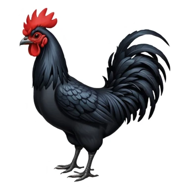 Ayam cemani rooster sticker