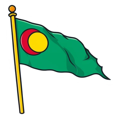 Kurdish flag with sun symbol sticker