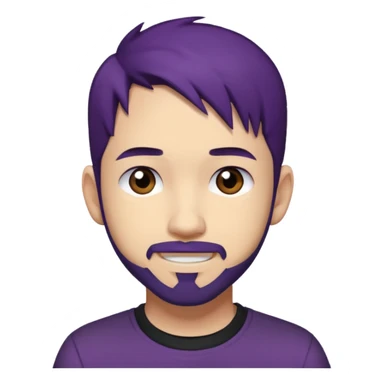 Mike Shinoda with dark purple hair, brown eyes sticker