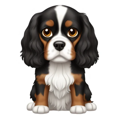 King Charles cavalier dark and tan sticker
