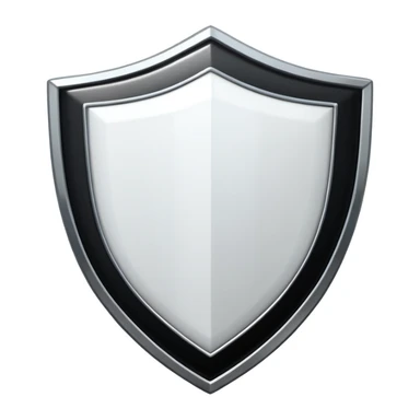 Give me a shield with 2 white and black square  sticker