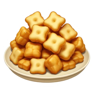 Fried cheese curds and make have faces and make them sleepy sticker