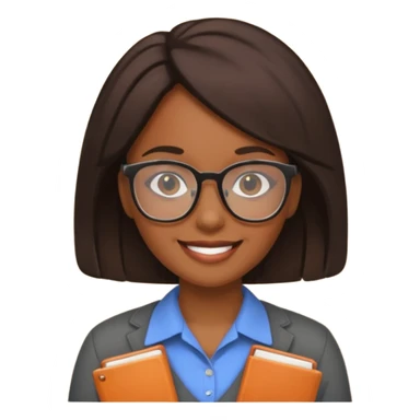 Black female teacher sticker
