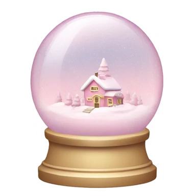 Pastel pink snow globe sticker