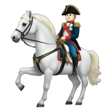 Napoleon on a white pony sticker