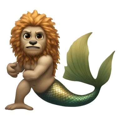 Mermaid sasquatch  sticker