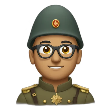 ottoman soldier wearing glasses sticker
