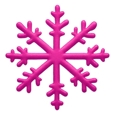 pink snow flake sticker