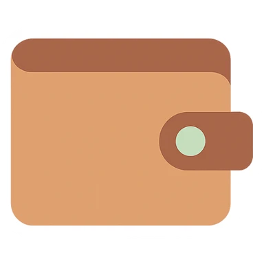 simple and clear wallet color icon sticker