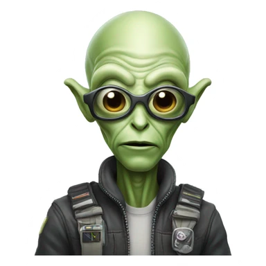 high alien geek ner sticker