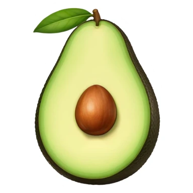 sad realistic avocado sticker