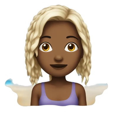 Girl at the beach  sticker