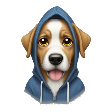 dog crying with hoodie  sticker