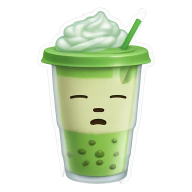 Iced Matcha latte sippy lid sticker