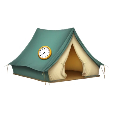 Tent with clock time 10 sticker
