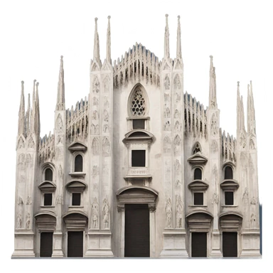Milan duomo with hearths sticker