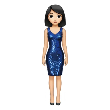sequin dress sticker