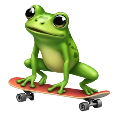 Frog riding a skateboard  sticker