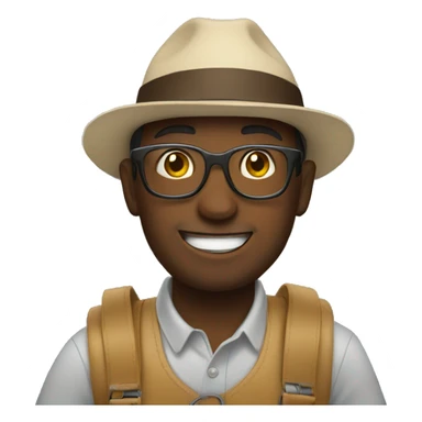 Traveling emoji sticker