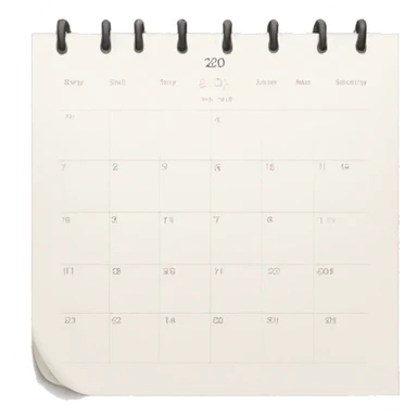 Minimalist calendar sticker