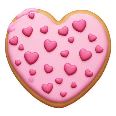 Pink heart shaped cookie with sprinkles  sticker