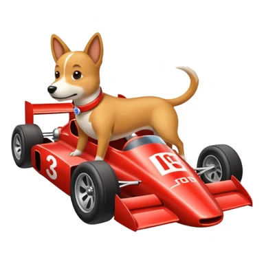 Indy car dog sticker