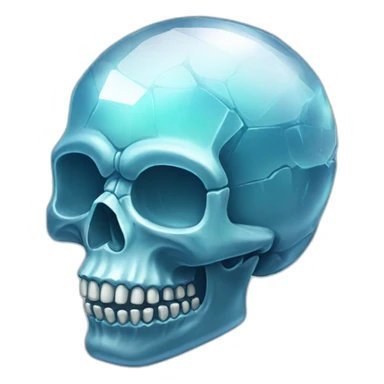 Crystal skull sticker