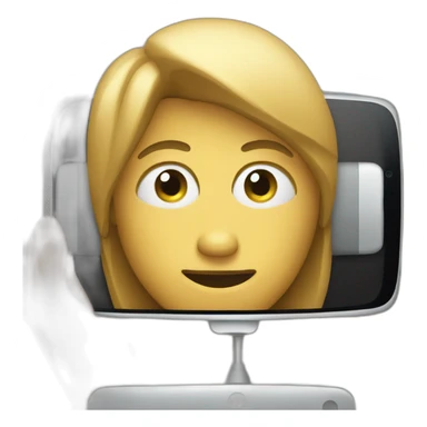 watching the mobile sticker