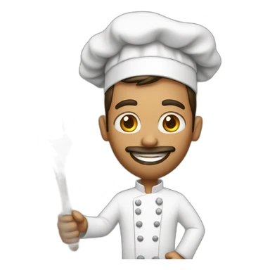 chef holding spatula sticker